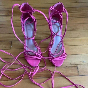 Aldo hot pink strappy sandals